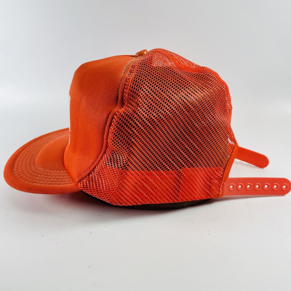 NRA Freedom Vintage Mesh Back Baseball Cap Snapback One Size Orange USA Made - Picture 6 of 9